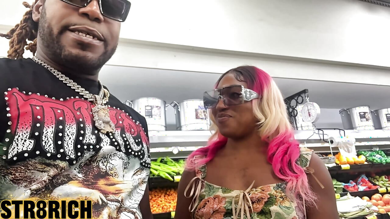 Str8rich Fucking Me After Meeting in the Store Ebony Slut