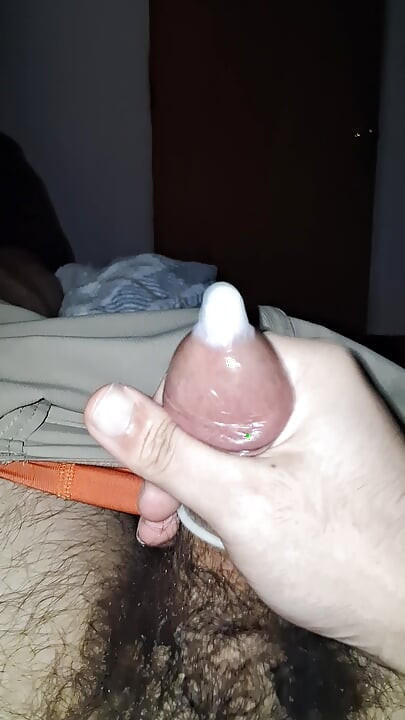 Stroking cock