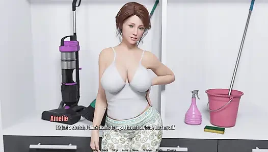 Stepmom Needs Help For Cleaning House Alex Rubbing Her Ass