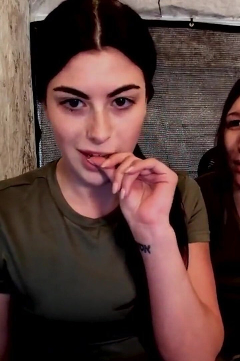 Horny Soldiers Live Stream Lesbian Ass Spanking, Big Natural Tits & Hairy Pussy Fingering