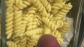 pissing on pasta before cooking