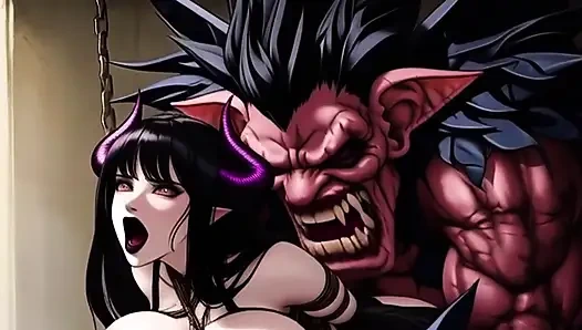 Bağlı melekler ve bağlı iblisler yeni baharatlı toons hentai'de sağıyor