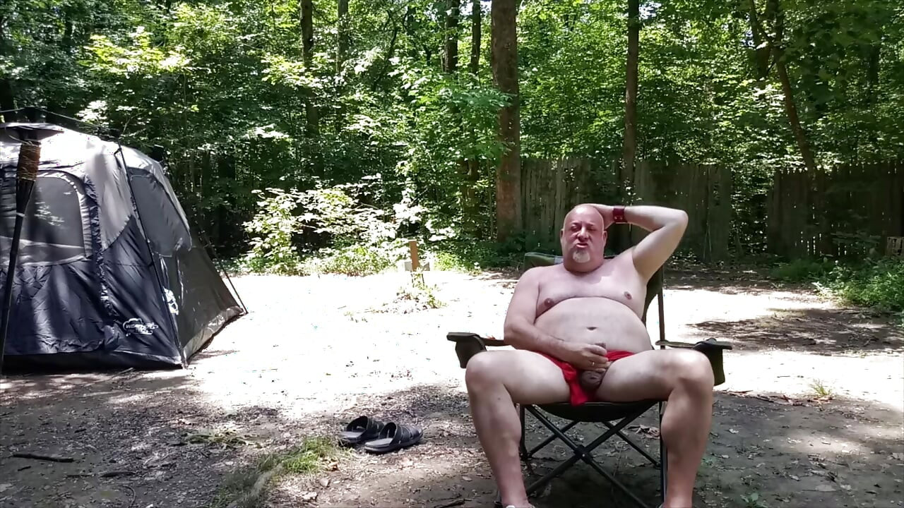 Kennie Jai Catches Bear in the Woods Jerking off and Cums on Him