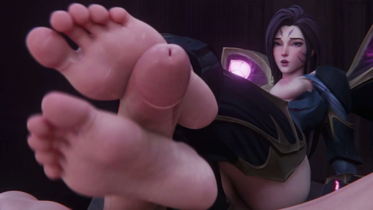 ¡Footjob de una hermosa waifu emo y algo de follada!