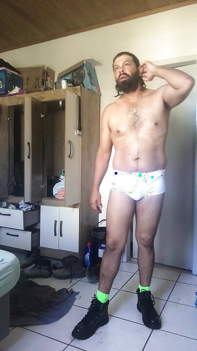 Trying Out New Swim Trunks and Boots. Exercises and Stretches.