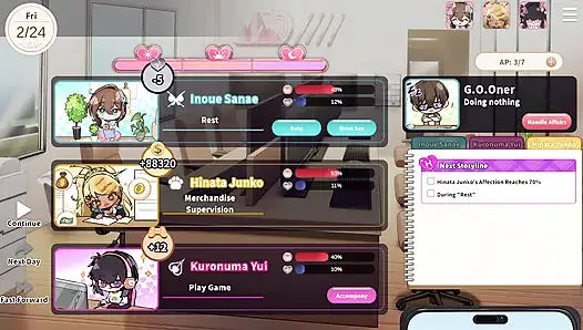 4 V-Lover Yui втирает это. Наш MC заходит и видит Yui мастурбирует!