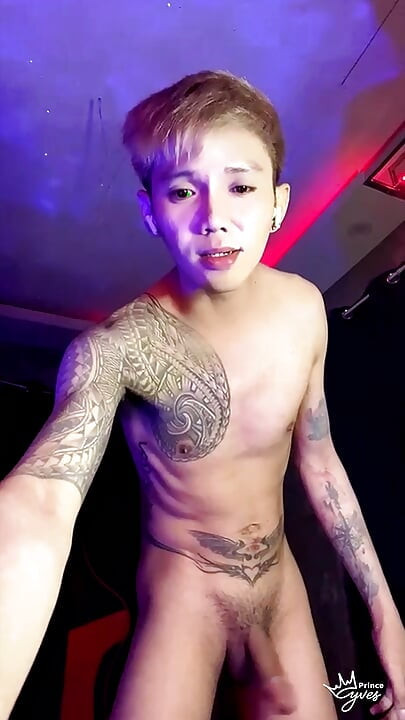 Asian Inked Boy Teasing and Jerking off