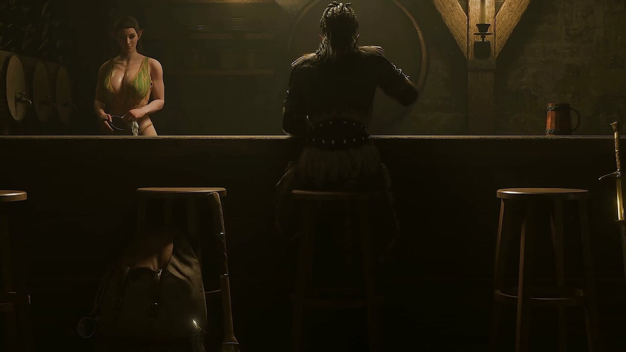 Orc & Elf Tavern Futanari - Group Sex Then Private Room with the Bar Elf - 3D Animation
