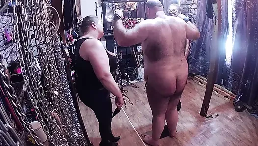 Part 2:- Domina Satana punishes Booboo in a CBT clamp with BlackBerryMILF