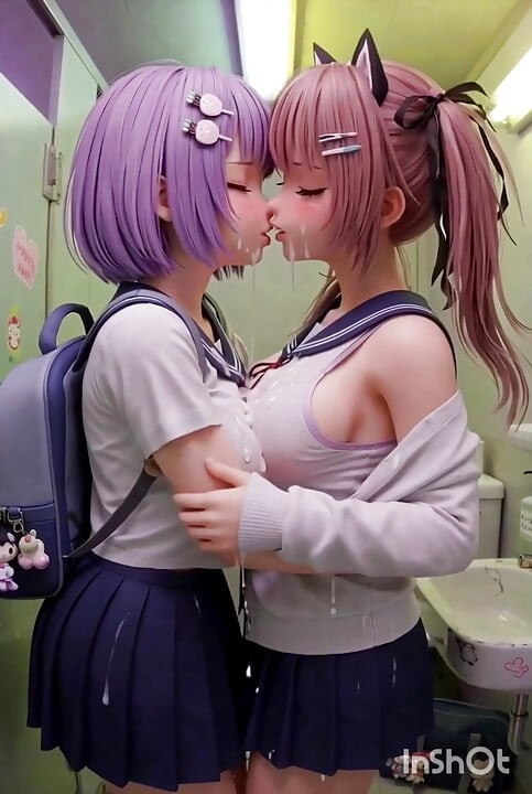 Uczennica całuje kompilację anime Cosplay