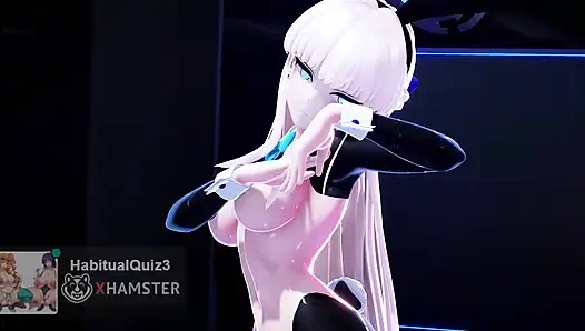MMD R18 Asuka Toki BLACK FRIDAY EDITION трах с неверной офисной азиатской милфой-дилдо 3D, хентай, глотание спермы
