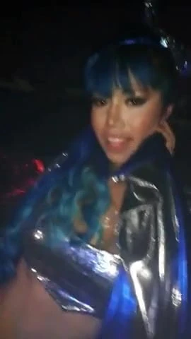 Lesbian dancer kissing other girls