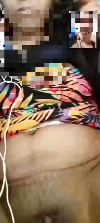 Bangladeshi real couple masturbation in video call scene-1