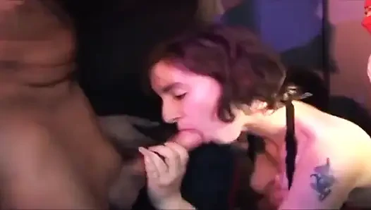Mature Babes Fingered and Sucking in Wild Club Gangbang