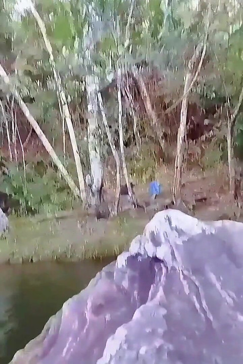 I Went to the Waterfall and Showed off Before Someone Came and Caught Me.
