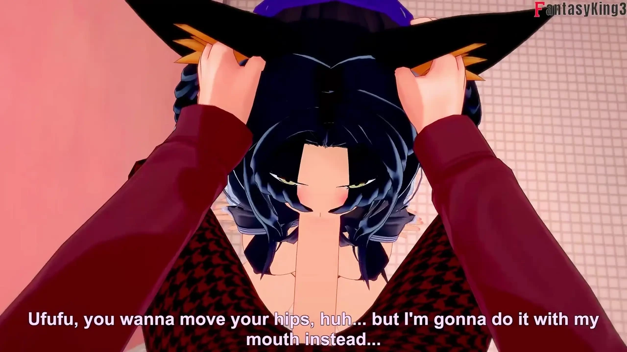 我差点操了老师Rossweisse，但最后住在Kuroka的口交 - DXD NTR Madness