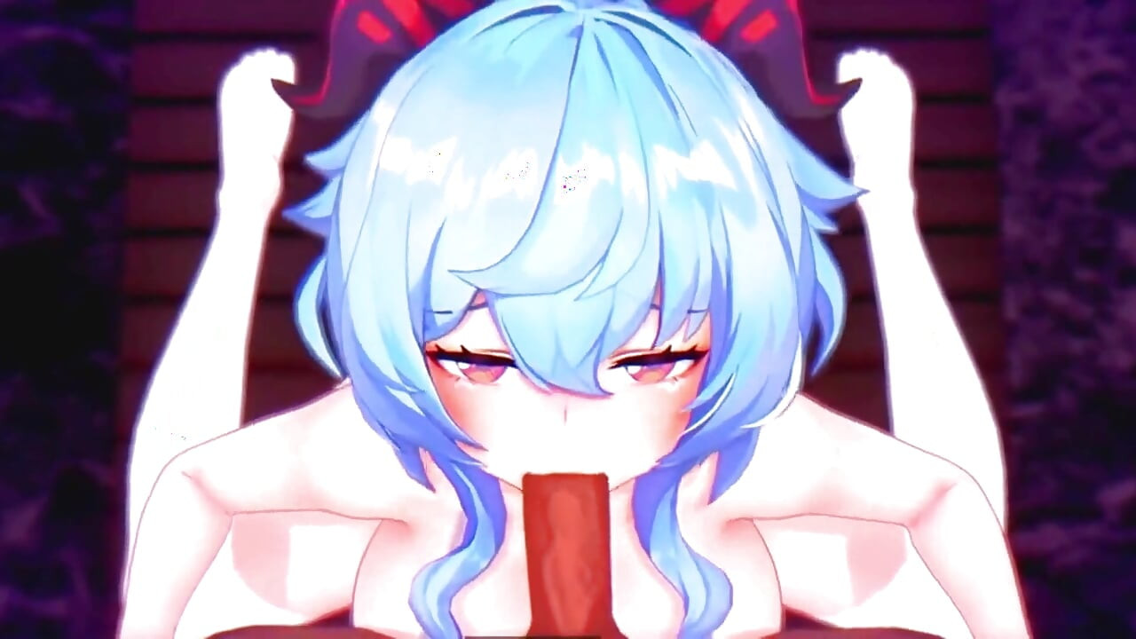 Genshin Impact - Ganyu's Sloppy Blowjob and Squirting Orgasm - 3D Hentai Animations
