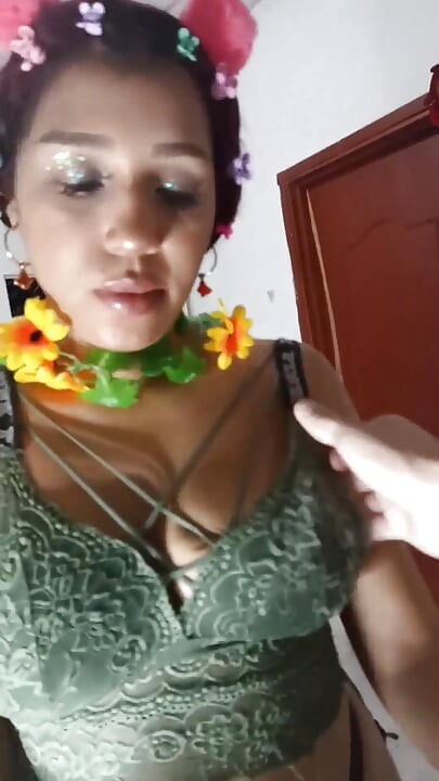 18 year old brunette big saggy tits from New York United States fucking her stepbrother's big dick whore