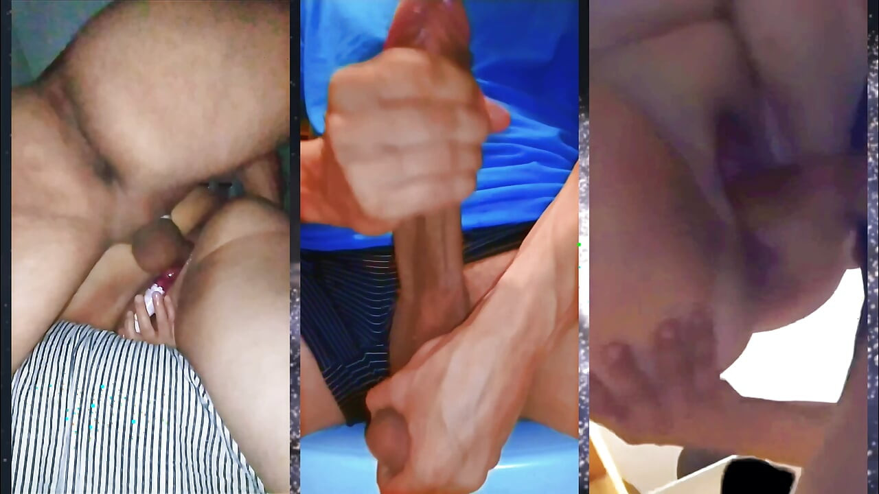 Cuckold role: getting off while rewatching videos of your wife, a real MILF, fucked and as cum dump for big cocks