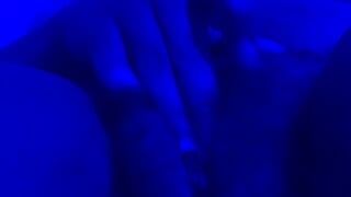 Blue Light Special Hairy Pussy Play