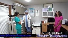 ¡Las enfermeras se desnudan y se examinan mientras el doctor tampa mira! "¿Qué enfermera va primero?" de doctor-tampacom