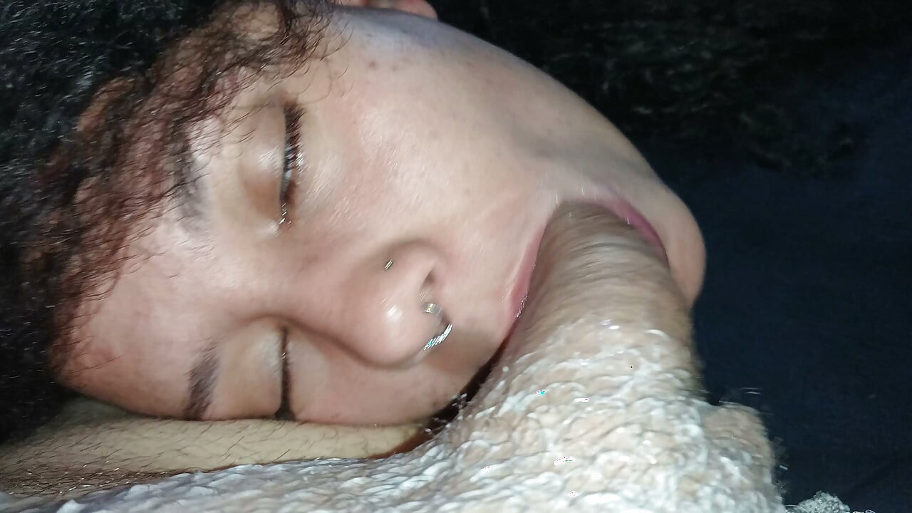 Smearing a slut's greedy mouth with lots of cum.