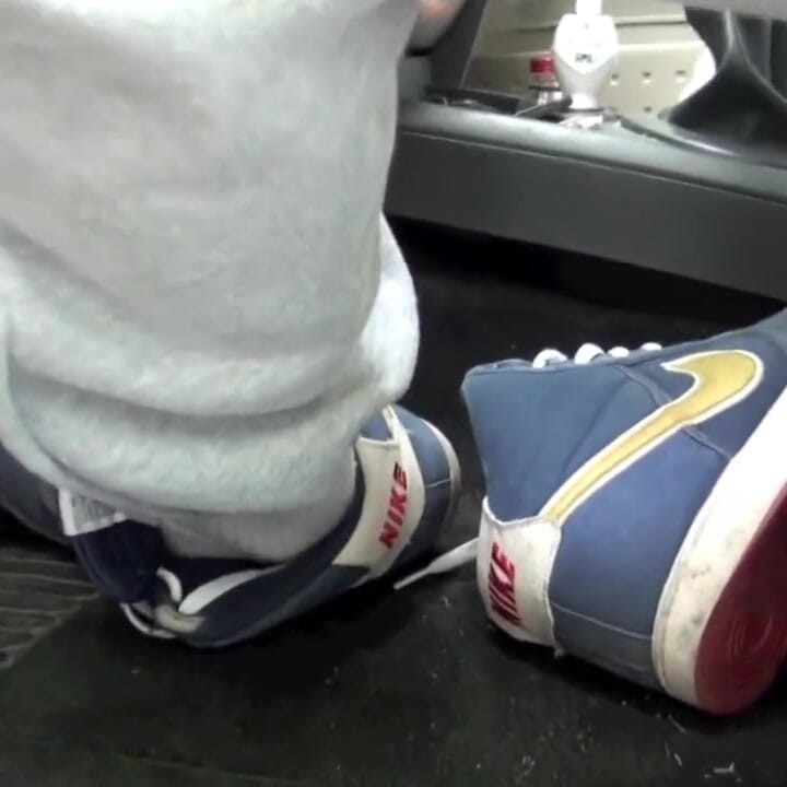 Aazing risky exhib sneaker humiliationin the car