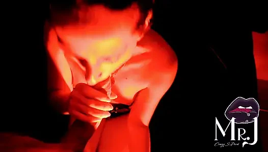 Nyx and MrJ... under a red light