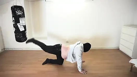 Fitnessstudio-schätzchen Dominiert Fett Maskierte Devote