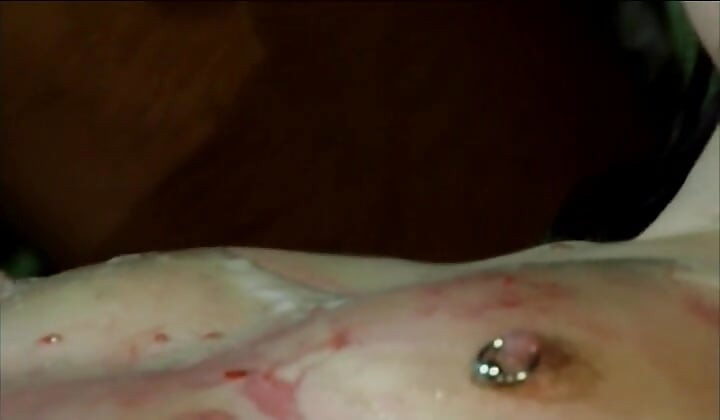 Mature Brunette's Ass Stretched Wide with Dripping Rosebud Prolapse