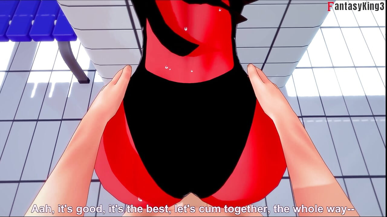 Meru, a succubus bikini de quatro