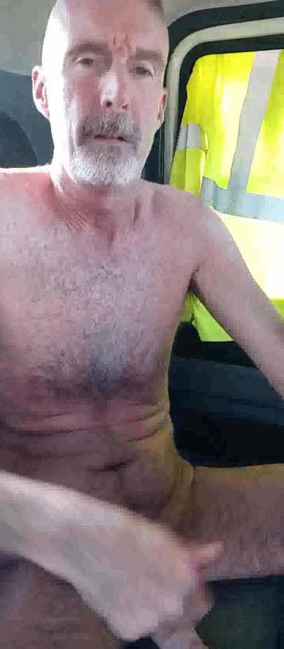 Captivating moment from "risky naked cum in truck side of road"