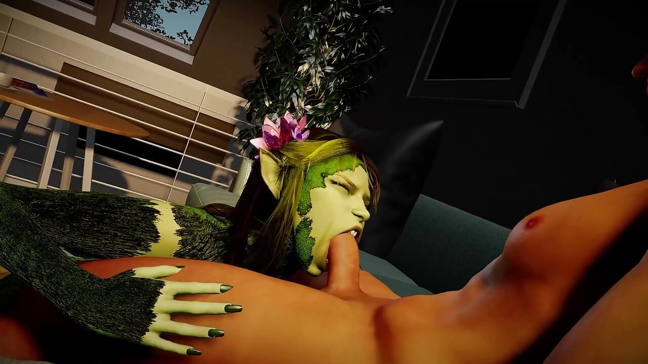 Seksowny dryad ssie penisa w POV