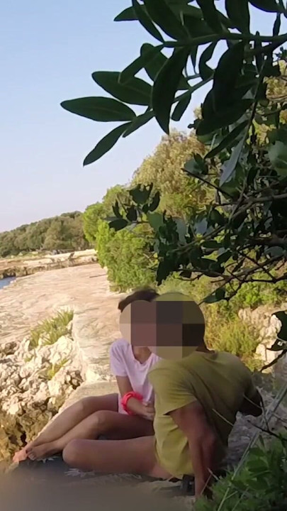 Teen teacher sucks my cock in a public beach in Croatia in front of everyone - it's very risky with people near… | Clip 2