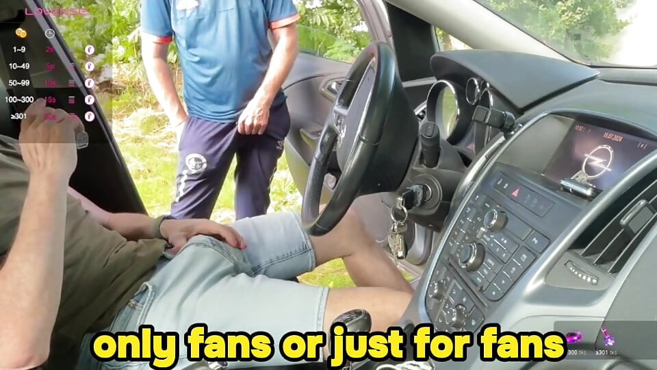 At a place where people pick up men, I expose myself in my car.