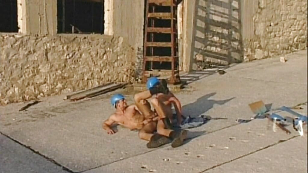Young Muscular Stud Fucks His Hung Lover Backdoor Outside