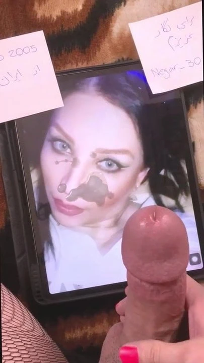 Newsha Sissy Cumshot Tribute On Negar Face