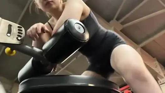 Horny girl fucking in public Gym