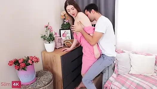 Sexy Miss Sunset pleases Oliver with her awesome pussy