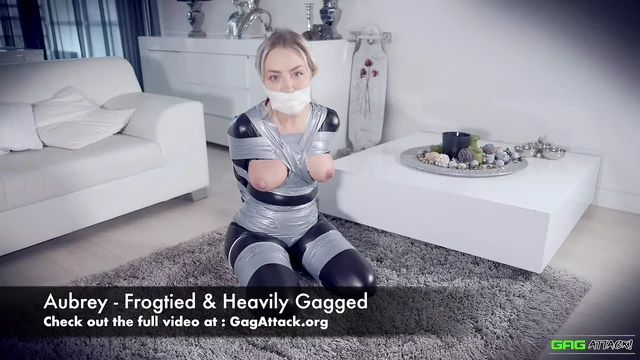 Aubrey - Frogtied & Heavily Gagged ( GagAttack.NL )
