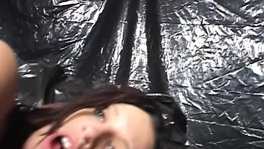 Gloved Fist Stretches Pussy Wide Open Dripping Wet