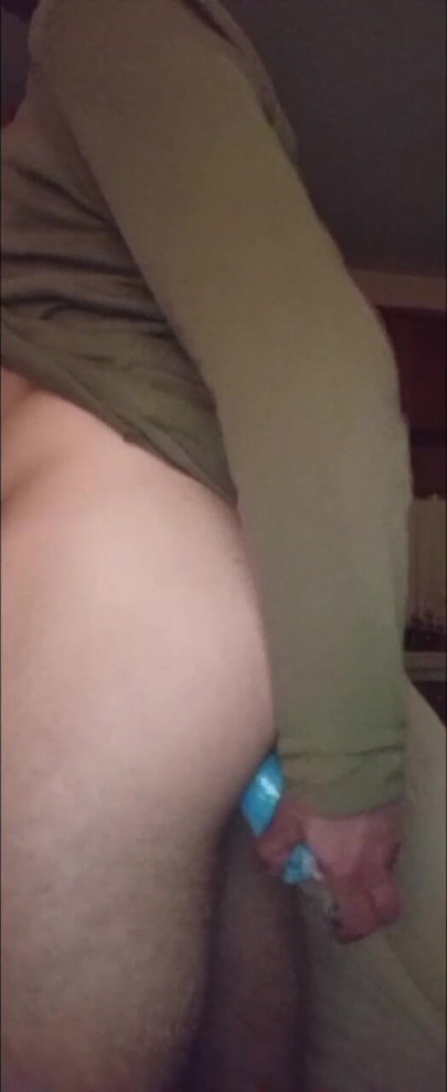 Hetero Curious trying dildo anal fun