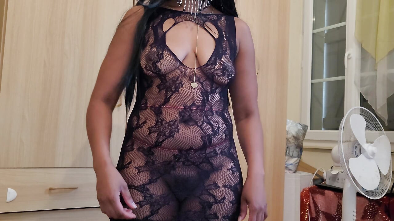 a sexy transparent outfit