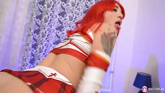 Naughty tattooed beauty Mary enjoys sucking a big cock.