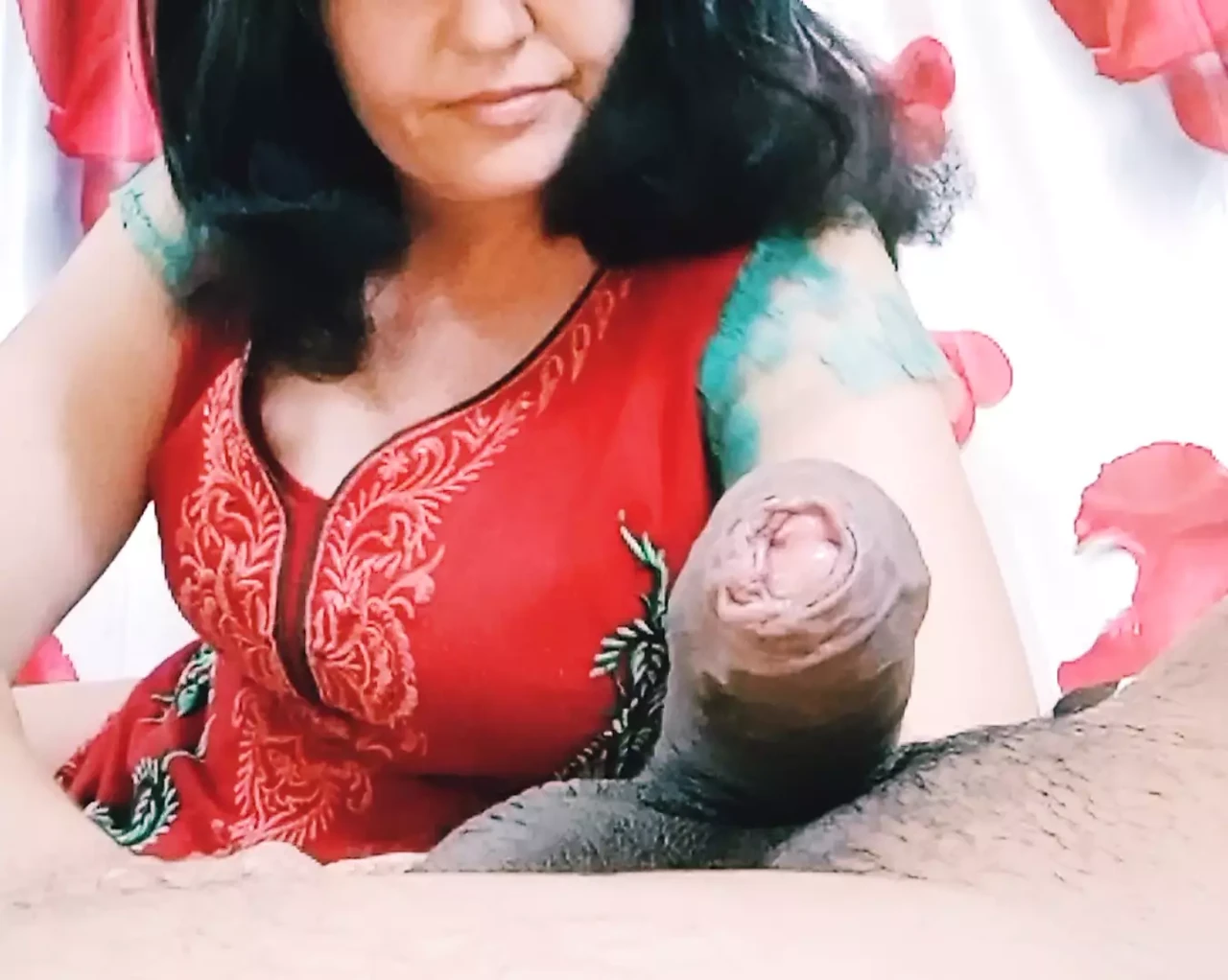 She Looks So Cute Liking His Balls & Cock