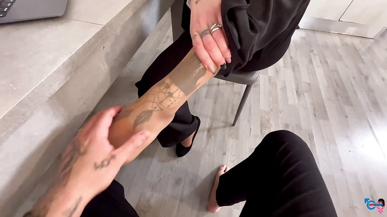 I Turned a Colleague of Mine with Pantyhose Into a Cock Sucking Slut!
