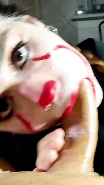 Halloween, IT is addicted to cock and cum, she "swallows everything" 1-3 | Clip 1