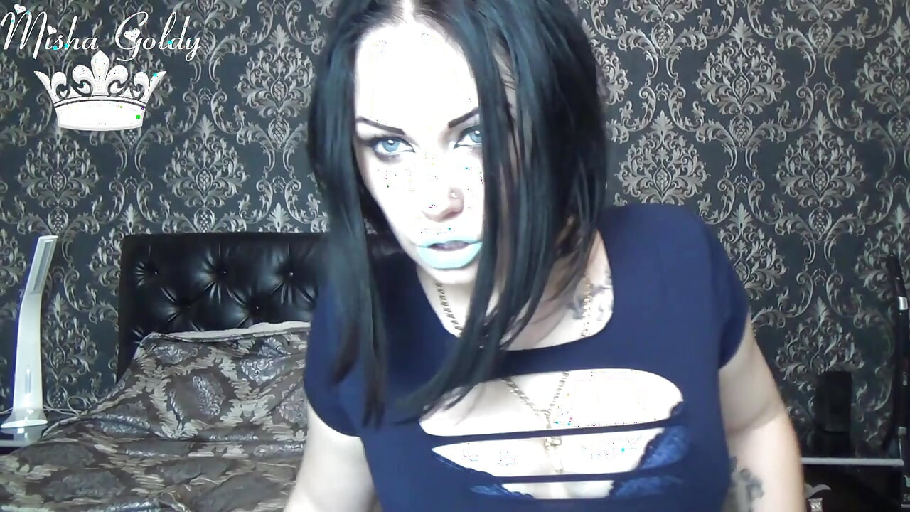 My glamorous blue lipstick