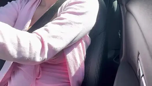 Italian Big tits Milf Artemisia Love big tits teasing in the car