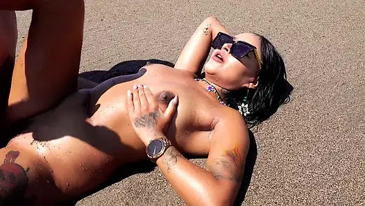 Hot Latina Fucked on the Beach